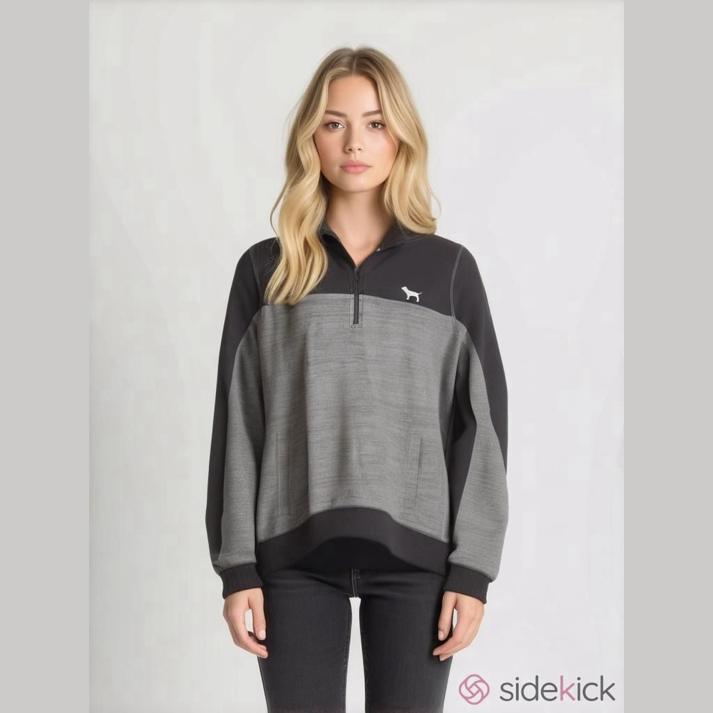 Women's PINK Victoria's Secret Pullover Size S Black and Gray